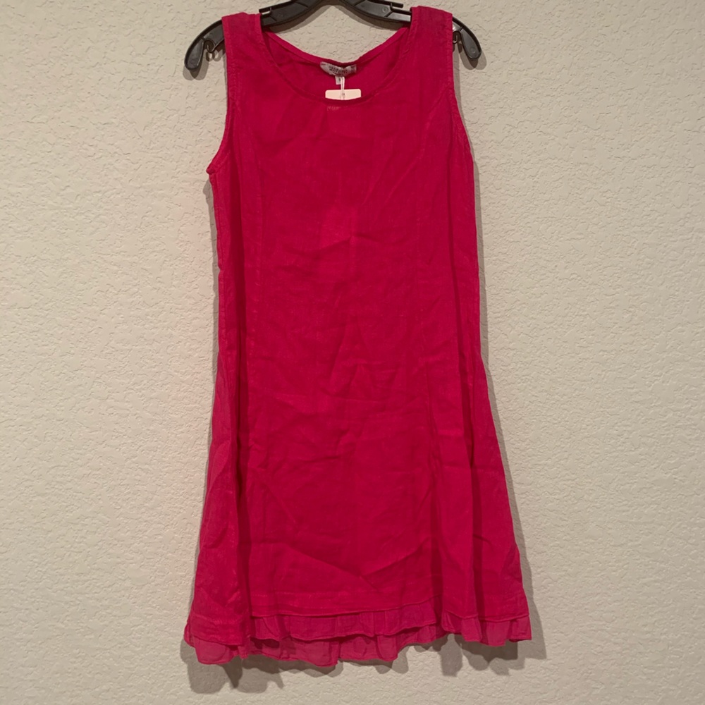 ALLEGRA MASETTI | Pure Linen Flounce Dress NWT